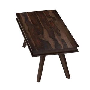 Mesa de Comedor Rectangular Bruna de Estilo Rústico Moderno, Cuatro Patas Inclinadas, Madera de Nogal Vietnamita Hecha a Mano para Apartamentos, Hoteles y Comedores - Product Image 3