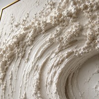 Ensemble de 2 tableaux muraux 3D texturés Vague Océanique, Peinture sur toile faite à la main, Relief en plâtre, Paysage marin Wabi Sabi, Décoration côtière pour maison et hôtel