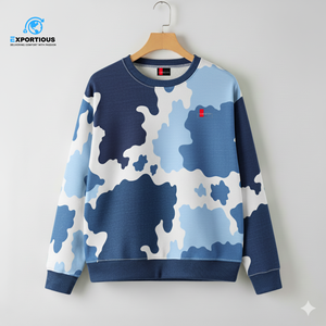Pull en molleton 100% coton respirant à imprimé vache, couleur contrastée personnalisée, streetwear avec logo - Product Image 4