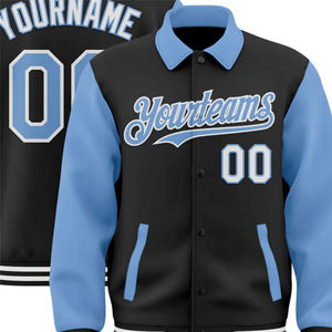 Vestes universitaires en cuir unisexes avec logo personnalisé, broderie de lettres, style varsity pour hommes - Product Image 6