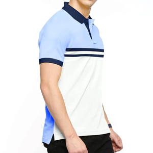 Camisetas de algodón de moda para hombre, camisetas de Golf personalizadas, camisetas deportivas para Fitness, contraste de Color, ropa transpirable para hombre, polos - Product Image 2