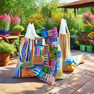 Bolsas con cremallera grandes de nailon reciclado ecológico para el mercado indio, bolsas de plástico sostenibles reutilizables, suministro a granel, MODELO DE LA India, tejido de PP - Product Image 3