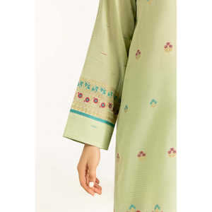 Traje Casual de 3 Piezas para Mujer, Color Verde Claro, Tejido Jacquard Teñido, para Verano - Product Image 4