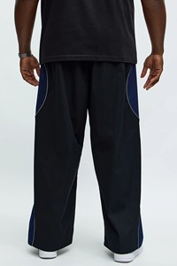 กางเกงวอร์มและกางเกงขายาวผ้าไนลอนสีบล็อกโพลีเอสเตอร์แนววินเทจทรงหลวมลำลองขนาดพลัสไซส์ - Product Image 5