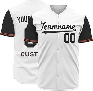 Nouveau Vente en Gros Logo Personnalisé Vêtements de Sport Sublimation Séchage Rapide Respirant Maillot de Baseball Brodé - Product Image 1