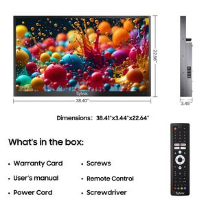 Téléviseur intelligent LED d'extérieur de 43 pouces, étanche, avec luminosité de 1000 nits pour les jardins ensoleillés partiellement, télécommande incluse - Product Image 4