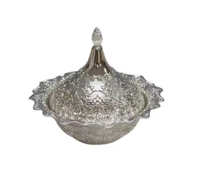 High Quality <b>Copper</b> Decorative Dates Dry Fruit Serving Bowl Disposable Metal <b>Table</b> Top for Perfect Wedding Party Events New - Product Image 5