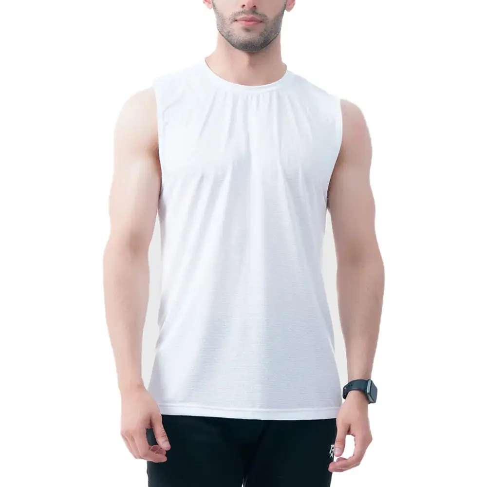 Maglietta con maniche traspiranti meno t-shirt da uomo con LOGO personalizzato gilet FITNESS allenamento canotta maglia di cotone