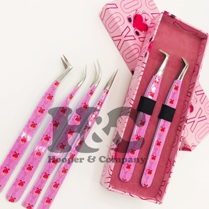 แหนบสำหรับการต่อขนตาการออกแบบที่กำหนดเองแหนบแบบยั่งยืนที่เป็นของแข็งปลายที่ผ่านการทดสอบแหนบขนตาทาบโลโก้ขนมิงค์ - Product Image 6