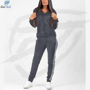 ชุดวอร์มออกกำลังกายสำหรับผู้หญิงชุดวอร์ม2ชิ้นชุดวิ่งออกกำลังกาย2023ออกแบบโลโก้ได้ตามต้องการ - Product Image 4