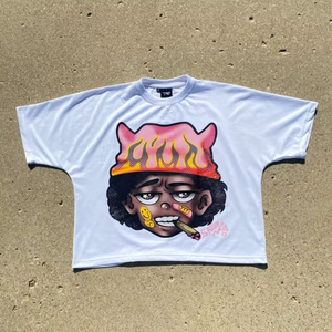 T-shirt court ample 100 % coton épais pour homme, personnalisable avec logo DTG, coupe ajustée, design vierge 2026 - Product Image 1