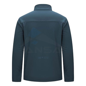 Wholesale <b>Fleece</b> <b>Lined</b> Men Softshell <b>Jackets</b> Custom Solid Colors Water-Resistant and Customized Sizes for Outdoor Wear - Product Image 2