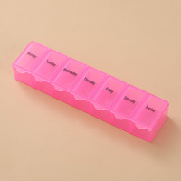 Organiseur de pilules hebdomadaire NBBLUESKY, nouveau design, 7 jours, 7 compartiments, boîte à pilules de voyage, boîte de rangement pour pilules en plastique PP