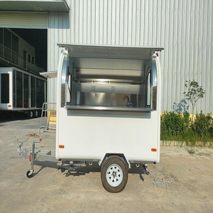รถพ่วงขายอาหารเคลื่อนที่สีขาว พร้อมเสิร์ฟสำหรับงานอีเว้นท์กลางแจ้ง - Product Image 4
