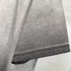 T-shirts OEM surdimensionnés à séchage rapide 100% coton délavés à l'acide T-shirts en relief pour hommes d'été de haute qualité avec logo et design personnalisés - Product Image 4