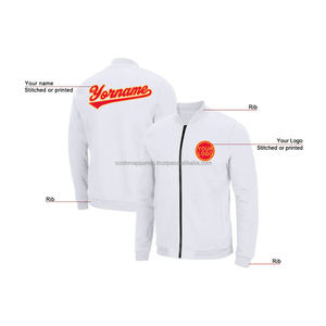 Chaqueta universitaria de inspiración vintage personalizada, cuello alto con decoración de bordado frontal, aspecto clásico retro, 2017 - Product Image 4