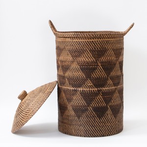 Rattan container <b>storage</b> with cut out handle superior quality <b>bin</b> hampers weave hamper baskets - Product Image 5