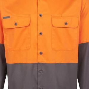 Camisa de trabajo de soldadura personalizada al por mayor camisa reflectante de alta visibilidad de alta calidad ropa de trabajo camisas de seguridad superior - Product Image 6