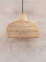 Abat-jour en bambou fait à la main écologique tissé Boho panier en osier abat-jour plug in suspension rotin suspension lumières HNH