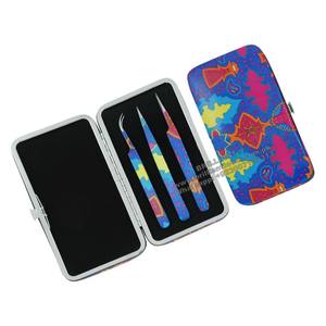 Pinzas para pestañas con logotipo personalizado con nuevas puntas de fibra Color rosa, abalorio de piruleta con corte de corazón, herramienta de belleza de acero inoxidable, extensión de pestañas - Product Image 5