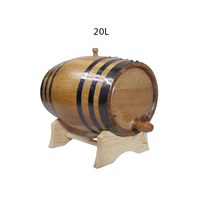 Baril à vin en bois brun fait main de 20 litres avec finition laquée noire, décoratif, pour le stockage du vin et de la bière, La Casa Del Barril Mexique
