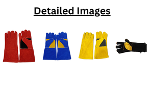 Gants industriels en cuir de vache fendu pour hommes et femmes, anti-coupures, anti-dérapant, protection des mains pour le soudage et les métiers de mécanicien. - Product Image 5