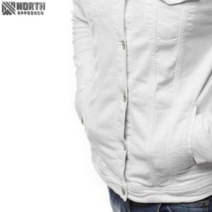 Veste en jean pour hommes fabriquée directement en usine veste de travail élégante d'hiver décontractée personnalisée de haute qualité Logo avant respirant à séchage rapide - Product Image 4