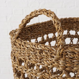 Seagrass Organizer Herringbone <b>Square</b> <b>Basket</b> Handmade <b>Storage</b> <b>Basket</b> Wholesale eco-friendly Made in Viet Nam - Product Image 3