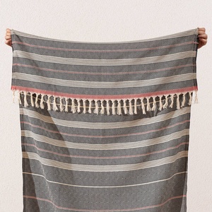 Serviette de plage turque Diamonde, tissage diamant, 100% coton Peshtemal, 33x66 pouces - Product Image 2