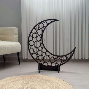 Centro de Mesa Decorativo Moderno y Artístico de Metal con Diseño de Ramadán Kareem para Hogares que Aman las Exhibiciones de Arte Islámico Creativo - Product Image 2