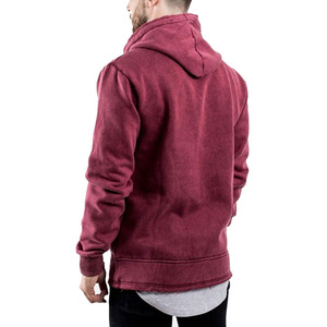 Sweat à capuche délavé à l'acide de meilleure qualité direct d'usine pour hommes saison d'hiver à motif uni avec logo personnalisé - Product Image 2