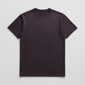 เสื้อยืดคอกลมผู้ชาย สีม่วงซีด 100% ผ้าฝ้ายออร์แกนิคสุดหรู ผ่านการซักแล้ว ได้รับการรับรองมาตรฐาน GOTS พรีเมียม แขนสั้น ระบายอากาศได้ดี ทรงพอดีตัว - Product Image 1