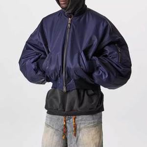 Blouson coupe-vent brillant à bulles avec poches personnalisé de haute qualité Bomber imperméable Veste d'hiver en duvet pour hommes Sports de plein air - Product Image 3