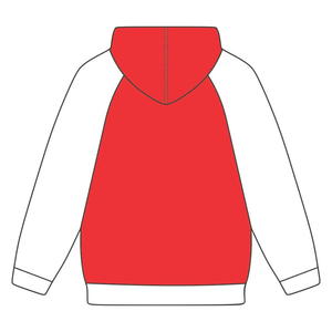 Sudadera con Capucha Roja KAP, Mangas Raglán Blancas, Mezcla de Algodón, Ropa de Fraternidad Griega, Personalizada, Divine Nine HBCU, Ropa Urbana Griega - Product Image 3