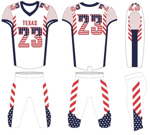 Camiseta de Fútbol Americano Personalizada de Alta Calidad con Estampado por Sublimación, Corta, Anti-UV, 100% Poliéster, Diseño Personalizado Más Vendido para Hombre - Product Image 6