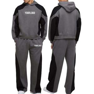 Ensemble survêtement ample pour homme, sweat-shirt et pantalon de survêtement, style streetwear, survêtement oversize, molleton lourd, survêtement ample et évasé - Product Image 6