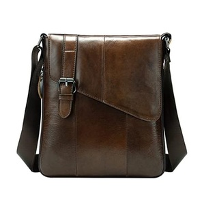 Bolso bandolera minimalista Unisex de cuero genuino, cadenas bohemias, diseño personalizado, botón con cremallera magnética, hombro informal - Product Image 5