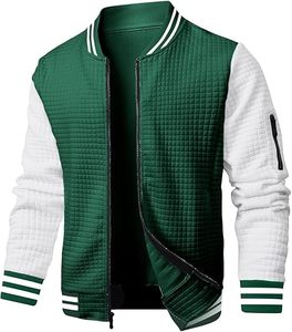 Chaqueta de exterior de invierno para hombre personalizada en línea, parches de chenilla con bordado de letras, chaqueta de hombre de béisbol de bombardero universitario - Product Image 4