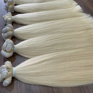 Vente en gros d'extensions de cheveux humains vietnamiens, faisceaux de cheveux à trame de platine, cheveux de luxe vierges à double tirage - Product Image 2