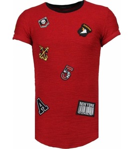 Logotipo personalizado letra parche desgastado streetwear para hombre 95 algodón 5 spandex camisetas boxy bordado camisetas para hombres - Product Image 1