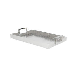 Plateau de service rectangulaire en métal plaqué or de grande qualité pour la décoration de restaurant et de mariage faite à la main et personnalisée - Product Image 6