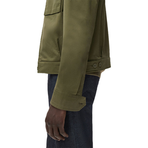 Nouvelle veste en toile olive élégante pour homme, vêtement d'extérieur, fermeture à boutons, respirante, chauffante, coupe-vent, grande taille, utilitaire - Product Image 3