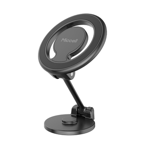 Support de téléphone magnétique pliable et flexible en alliage avec chargeur sans fil pour le bureau et le tableau de bord de la voiture. - Product Image 1