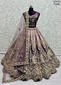 Dhwaja Export Traditional Bridal Net <b>Lehenga</b> Choli Ready-Made Quick Dry for Wedding Party Graduation All Seasons <b>Women</b> - Product Image 5