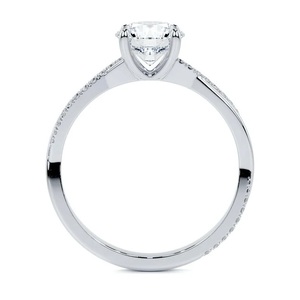 Anillo de diamante cultivado en laboratorio redondo de 6mm, joyería de compromiso de diamante cultivado en laboratorio de 10K, certificado IGI, Diamante F, Color VS1, claridad - Product Image 3