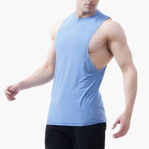 Custom Wholesale High Quality <b>Men</b> Gym Tank Tops Breathable Cotton <b>Y</b> Back Muscle Fit Sports Tank Tops - Product Image 2