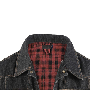 Vente en gros de vestes en jean boutonnées pour hommes manteaux en jean en coton tendance veste en jean légère et respirante - Product Image 3