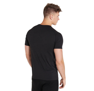 Camiseta de cuello redondo de alta calidad con logotipo personalizado, colores de contraste, camiseta de manga corta para hombre, ropa deportiva, camiseta para hombre - Product Image 3