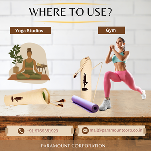 กระเป๋าผ้าใบใส่เสื่อโยคะทำจากผ้าฝ้ายใช้ซ้ำได้พร้อมเสื่อโยคะ - Product Image 5