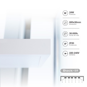Pannello LED rettangolare da superficie 60W 4200K bianco Kisongo (GSC 203405023) - Product Image 5